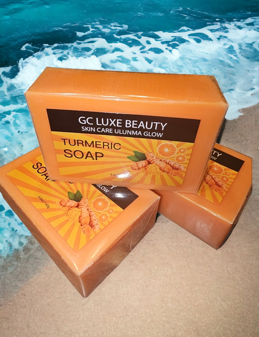 GC LUXE BEAUTY TURMERC VITAMIN C BODY SOAP SKINCAREULUNMAGLOW. .