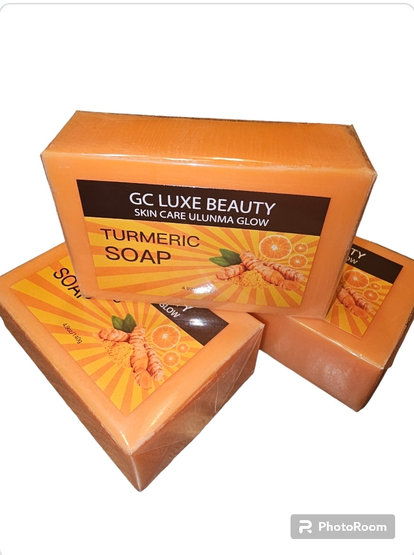 GC LUXE BEAUTY TURMERC VITAMIN C BODY SOAP SKINCAREULUNMAGLOW. .