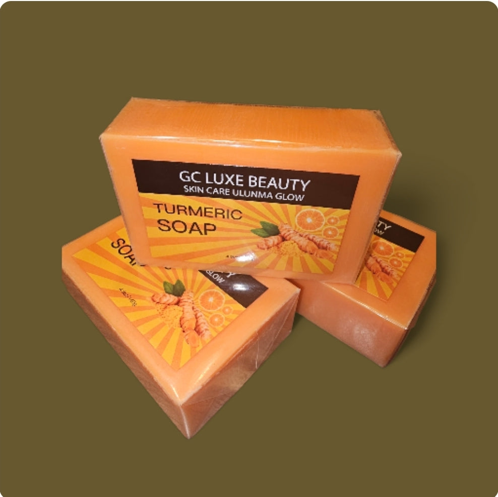 GC LUXE BEAUTY TURMERC VITAMIN C BODY SOAP SKINCAREULUNMAGLOW. .
